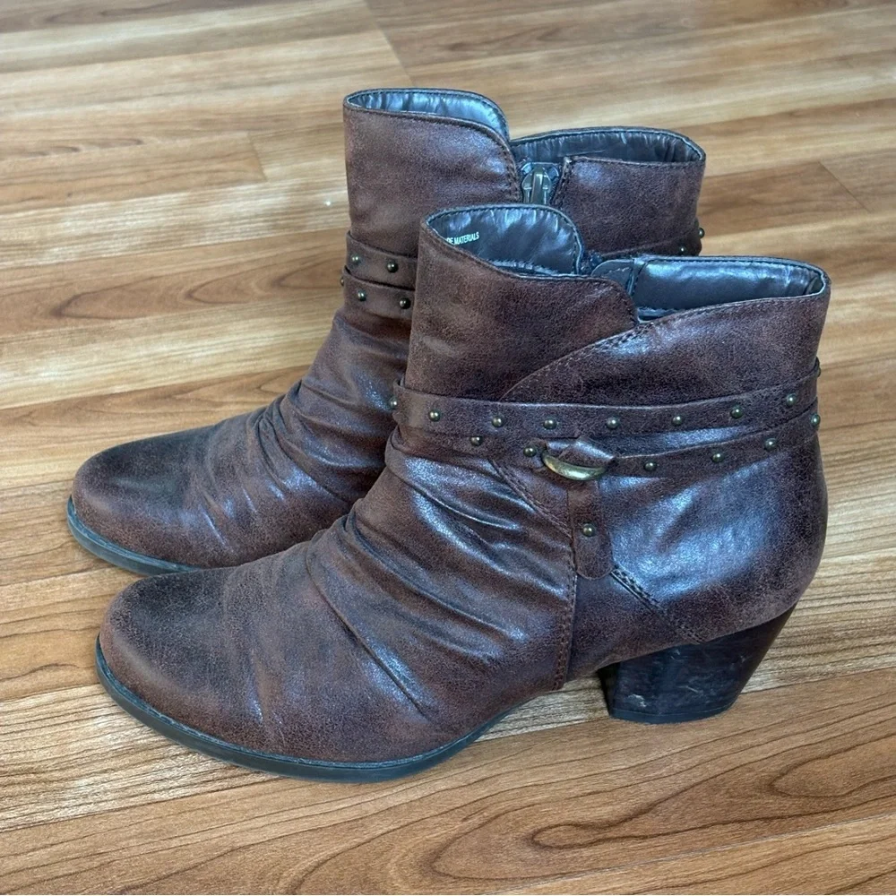 BARE TRAPS BARETRAPS RAINLY BROWN ANKLE BOOTS‎ BOOTIES WOMENS 8 M